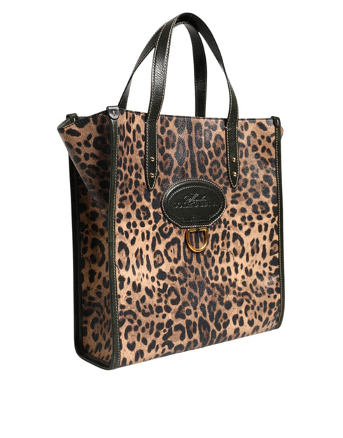 Dolce & Gabbana Leopard-Print Leather Tote Bag in Multicolor for Women